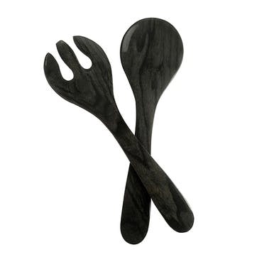 Mediterranean Garden Set of Two Salad Servers D32cm, Mango Wood