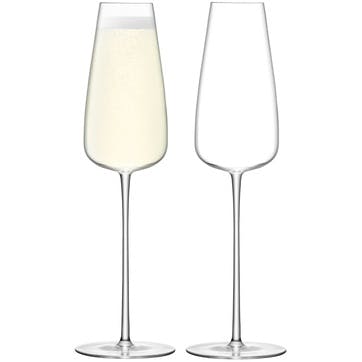 Wine Culture Set of 2 Champagne Flutes