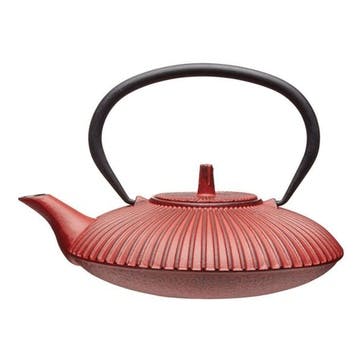 Cast Iron Infuser Teapot 3 Cup, Red