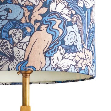 Sanderson's Drum Lampshade D35cm, Opal and Lily Forbidden Fruit