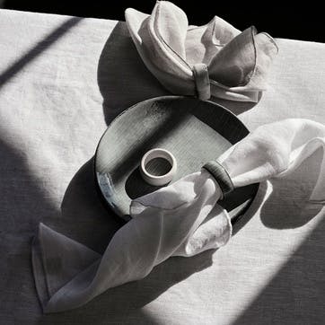 Nordic Set of 6 Napkin Rings D4.5cm, Sea