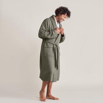 The Dream Cotton Robe Small, Moss