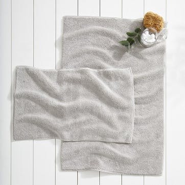 Large bath mat, 70 x 110cm, The White Company, Ile de Re, pearl