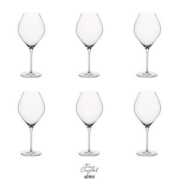 Miravell Set of 6 Crystal White Wine Glasses 490ml Clear,