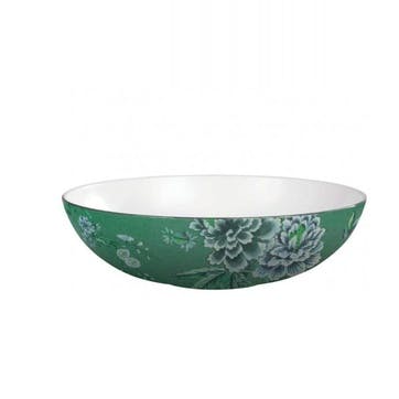 Chinoiserie Green Oval Serving Bowl 30.5cm