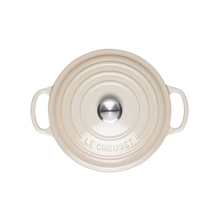 Signature Cast Iron Round Casserole, 24cm, Meringue