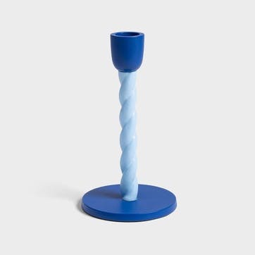 Helix Candle holder 17 x  9 cm, blue