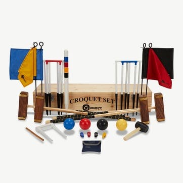 Championship 4 Player Croquet Set with Wooden Box