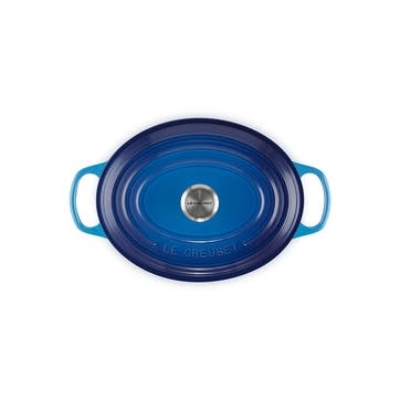 Signature Cast Iron Oval Casserole, 27cm, Azure