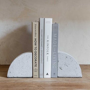 Retreat Set of 2 Arch Bookends H12 x W5cm, White