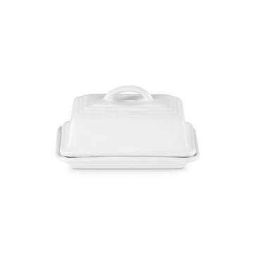 Stoneware Butter Dish, White