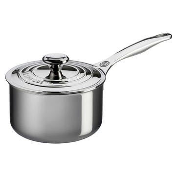 Signature Stainless Steel Saucepan with Lid - 18cm