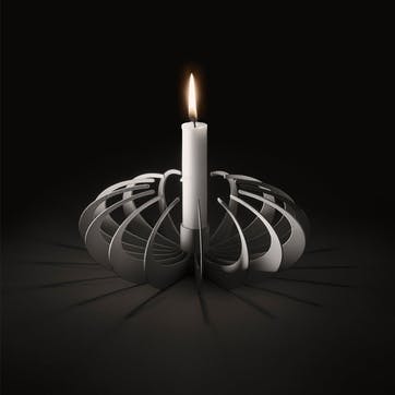 Shadow Candle Holder, White