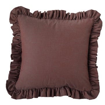 Ruffled Candy Cotton Cushion, 54 x 54cm, Two Tone Casa/Morello