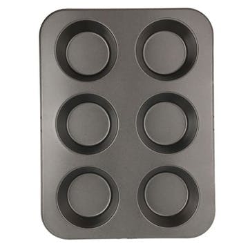 6 Cup Jumbo Muffin Pan, , Grey