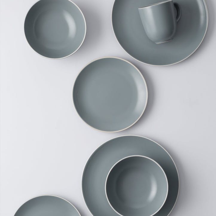 Classic Collection 12 Piece Dinner Set, Grey