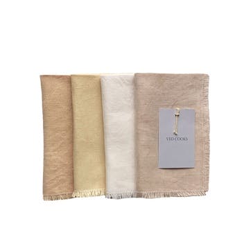 Set of 4 Placemats 35 x 45cm, Naturally Dyed Assorted Seasonal