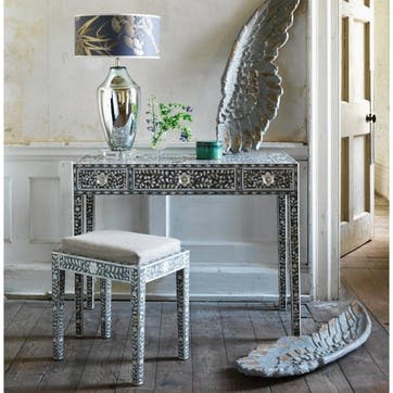 Mother of Pearl Grey Stool