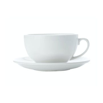 White Basics Cappuccino Cup & Saucer 300ml, White