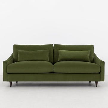 Model 07 Velvet 3 Seater Sofa, Vine