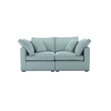 Long Island Slim 2 Seat Sofa  H80cm x W176cm x D102cm,  Coastal Herringbone Weave