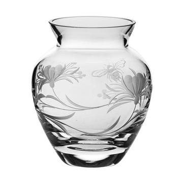 Bee & Honeysuckle Small Posy Vase H12cm, Clear