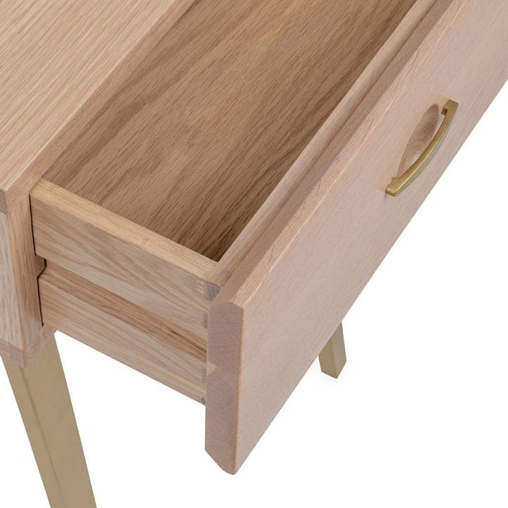 Crawford Bedside Table H56 x W40cm, Light Oak