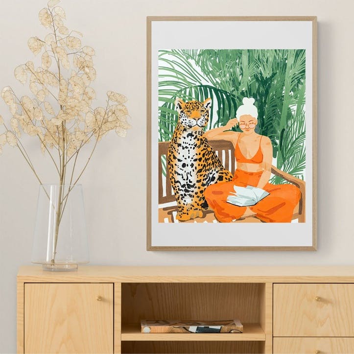 83 Oranges, Jungle Vacay Framed Art Print