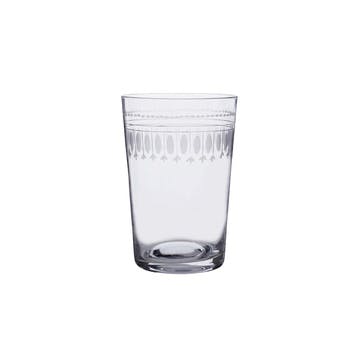 Oval Patterned Crystal Tumblers, Set of 6