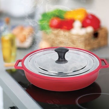 Innovative Non-Stick Grill Pan 30cm, Red