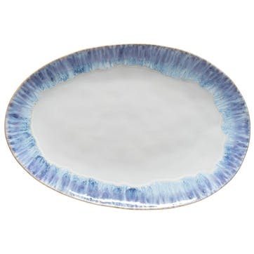 Brisa Blue Oval Serving Platter