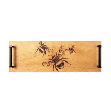 Bee Oak Tray L45cm x W15cm