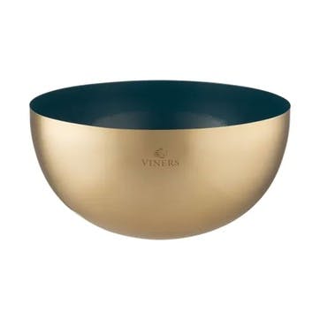 Two Tone Serving Bowl 25Cm, Blue/Gold