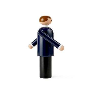Groom Wooden Figurine H18cm, Blue