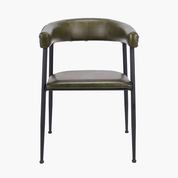 Ferrero Curved Dining Chair, Sage Green