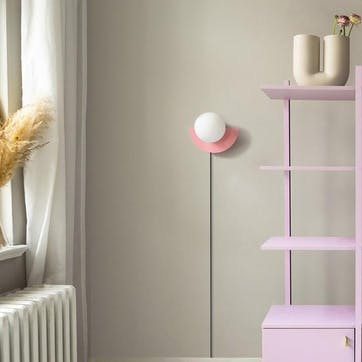 C, Plug in Wall Lamp, H28 x W22 x D20cm, Pink