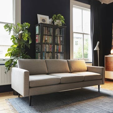 Model 01 3 Seater Linen Sofa, Shadow