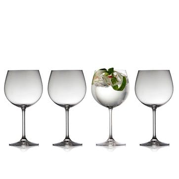 Juvel Set of 4 Gin & Tonic Glasses 570ml, Clear