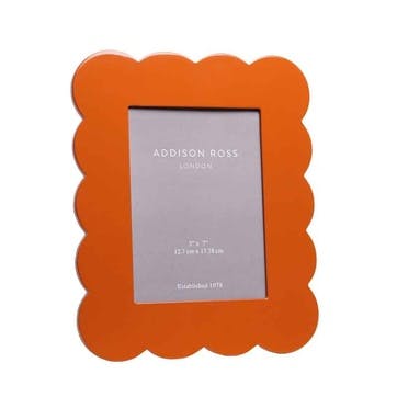 Scallop Lacquered Photo Frame 5 x 7", Orange