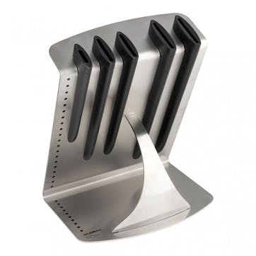 Ukon 6 Piece Knife Block Set , Silver