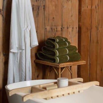 Bath Towel, Botanical Green
