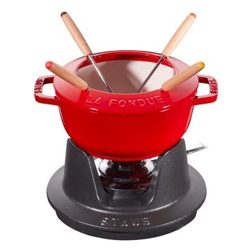 Fondue set, 16cm, Staub, cherry