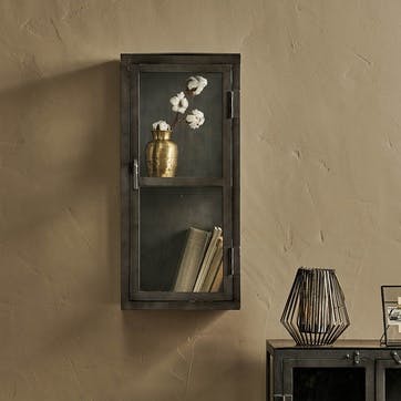 Tiko Iron & Glass Wall Hung Cabinet