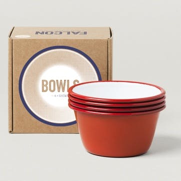 12cm Bowls, Postbox Red