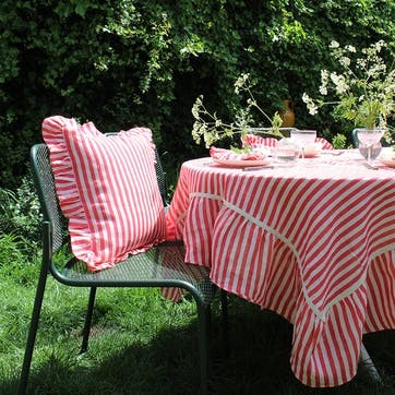 Candy Stripe Cushion Cover 45 x 45cm, Cherry Red