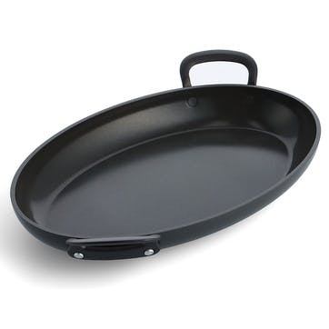 Craft Non-Stick Non-Stick Oval Fish Pan , Black