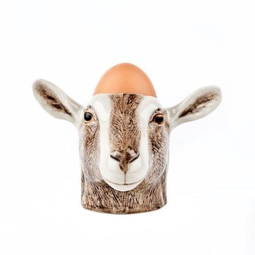 Goat Egg Cup, H9cm, Brown