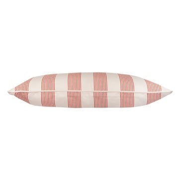 Nook Stripe Small Lumbar Cushion 65 x 35 cm, Red /White