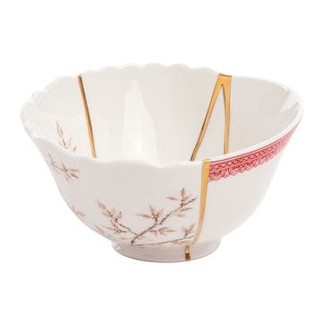 Bowl, D11.5cm, Seletti, Kintsugi - No1, white/gold