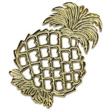 Pineapple Trivet L19.5 x W13.5cm, Gold